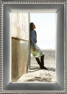 2 Tone Bead Silver Picture Frame 5 X 7 Malden Frame