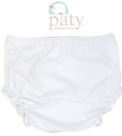 Diaper Cover White Pima Cotton Newborn  5 10 Lbs  Paty Inc