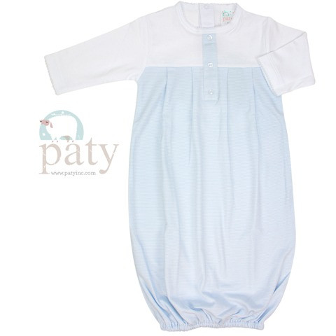 Sweet Stripes Pima Gown Blue White Newborn 0 3 Months Paty