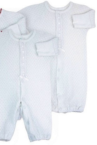 Converter White With Blue Trim Newborn  0 3 Months  Paty Inc
