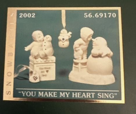 You Make My Heart Sing Set 3 Snowbabies