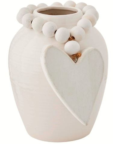 Mud Pie Gifts - Small Vase With Beads