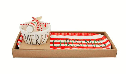 Christmas Tray And Dip Set  Mud Pie Gifs