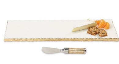 Long Gold Marble Platter Set  Mud Pie Gifts