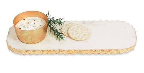 Chipped Marble Dip And Tray  Mud Pie Gifts