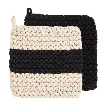 One Stripe Crochet Holder Set Mud Pie