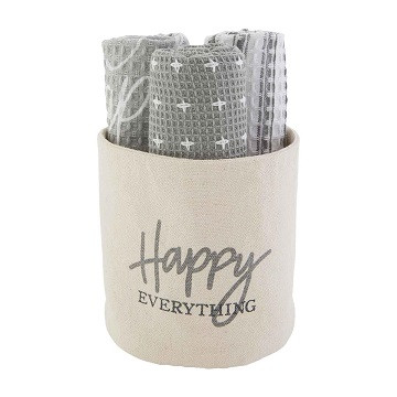 Mud Pie Gifts - Cream Bucket Happy Towels - Mud Pie Gifts
