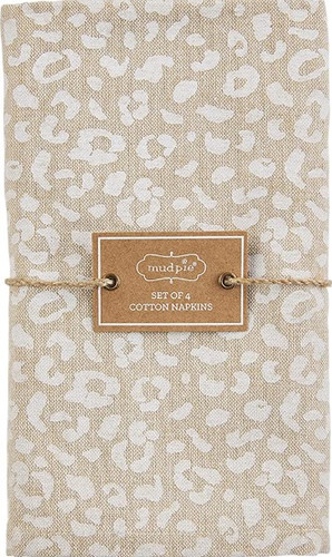 Mud Pie Gifts - Cheetah Print Napkin Set