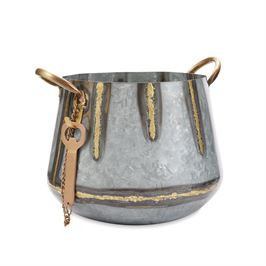 Mud Pie Gold Beverage Bucket Set