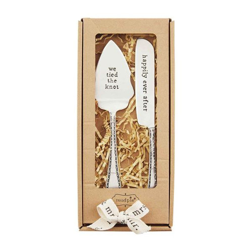 Boxed Wedding Cake Server Set