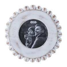 Mud Pie Gifts - Small Circle Beaded Edge Frame - Mud Pie Gifts