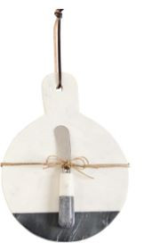 Mud Pie  Spripe Round Board Set