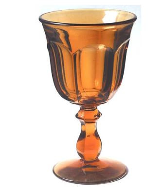 Old Williamsburg Amber Water Goblet