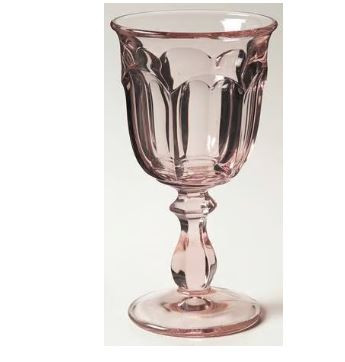 Old Williamsburg Pink Water Goblet
