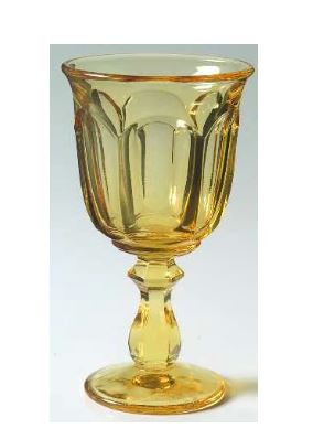 Old Williamsburg Yellow Wine Goblet