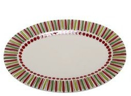 Simply Christmas Green and Red Sm Serving Platter Mandy Bagwel