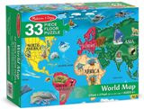 Melissa and Doug 33 Piece Floo - Melissa and Doug 33 Piece Floor Puzzle World Map