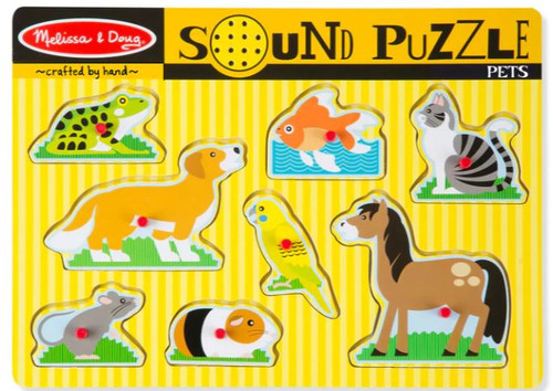 Pets Sound Puzzle 8 Pieces Mel - Pets Sound Puzzle 8 Pieces Melissa and Doug Wooden Toys 3 A
