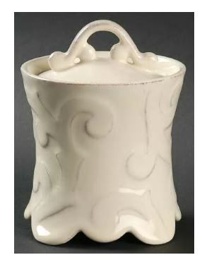 Arabesque Cream Sugar and Lid - Casafina