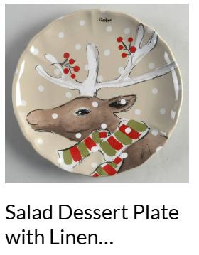 Deer Friends Linen Round Salad Plate - Casafina