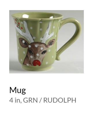 Deer Friends Green Mug