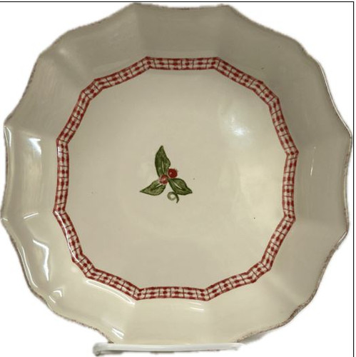 Holly Days Round Salad Plate