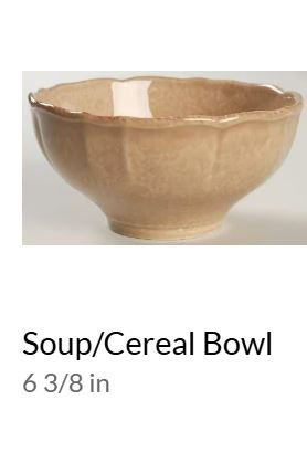Impressions Mocha Round Soup Cereal Bowl