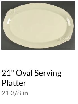 Madeira Harvest Sage Green Large Oval Platter