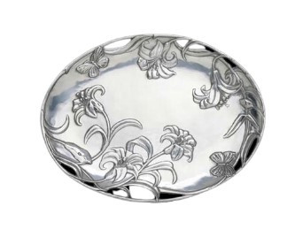 Lily Oval Platter  Arthur Court Designs  Scratched As Is