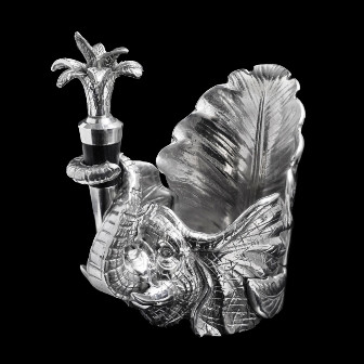 Elephant Wine Caddy And Stopper Set  Arthur Court Designs
