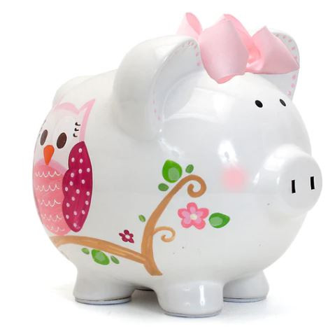 Pink Dotted Owl Pig Child To Cherish