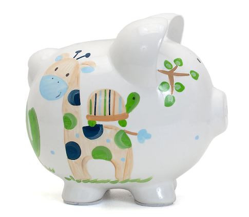 Blue Tropical Punch Pig Piggy Bank Child To Cherish