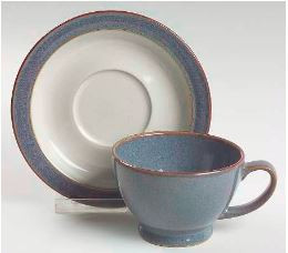 Storm Grey Denby Cup And Saucer