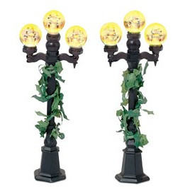 Holly Covered Lampposts  Snow Village  Department 56 R