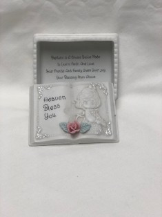 Heaven Bless You Baptism Box P - Heaven Bless You Baptism Box Precious Moments