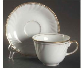 Orleans Blanc Fitz And Floyd Cup And Saucer