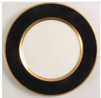 Renaissance Black On Buff Fitz And Floyd Salad Plate