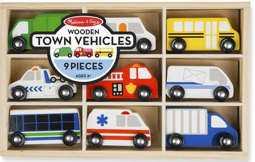 Wooden Town Vechicle Set  Melissa And Doug