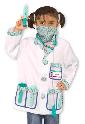 DOCTOR ROLE COSTUME SET MELISS - DOCTOR ROLE COSTUME SET MELISSA and  DOUG WOODEN TOYS