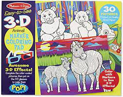 Melissa And Doug 3D Coloring Book Animals