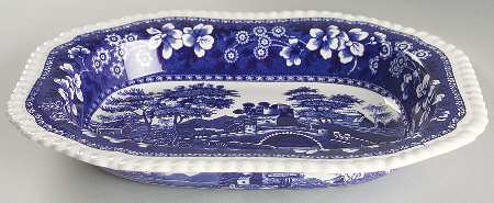Blue Tower Spode Oval Vegetable