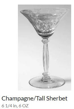 Flanders Clear Tiffin  High Sherbet