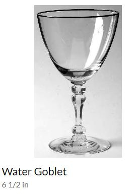 Kent Platinum Tiffin  Water Goblet