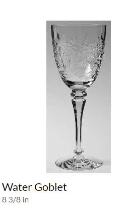 Mirabelle   Tiffin Water Goblet