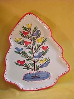 Natale Tree Oval Vegetable or Serving Bowl