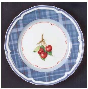 Cottage Blue Round Salad Plate