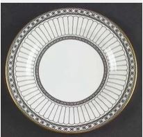 Colonnade Black Bread and Butter Plate - Wedgwood