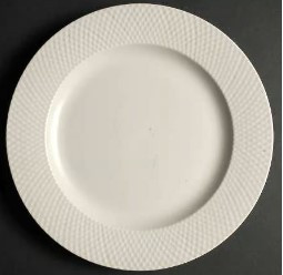 Linen Round Chop or Serving Platter - Wedgwood