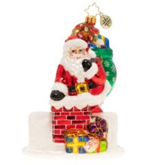 Down The Hatch Santa  Christopher Radko Ornament