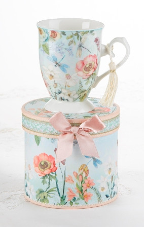 Porcelain Mug With Gift Box Dragonfly